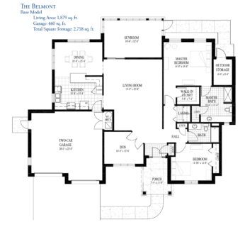 The belmont base model floor plan