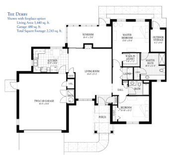 The derby fireplace plan