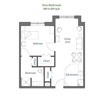 One Bedroom Floor Plan