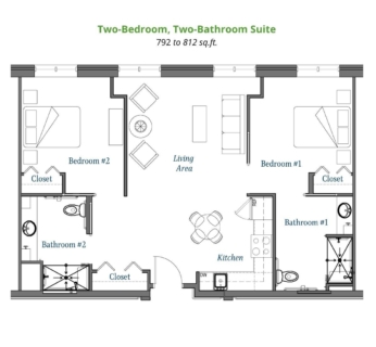 Two Bedroom Floor Plan