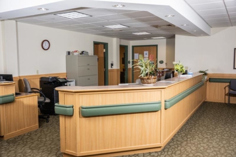 STM Interiors help welcome desk